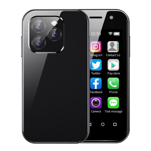 Mini-smartphone SOYES XS14 Pro 4G-LTE 3 Go + 32 Go Android 9.0 Quadcur 3,0 pouces 2600mAh Batterie Identification du visage Type-C Petit tlphone portable Noir