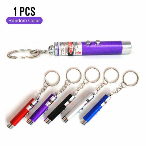 Mini Stylo Laser Portable  Points Rouges, 1 Pice, Porte-Cls, Pointeur, Jouet Interactif, Souris, Chat Et Chien