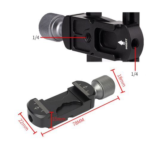 Mini support de pince  dgagement rapide,25mm,22mm,compatible Arca-Swiss,trpied,appareil photo reflex numrique,lumire d'appoint de micro,plaque d'extension,support rapide - Type 22mm Clamp