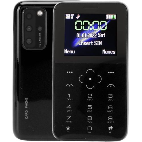 Mini Tlphone  Carte 1,5 Pouces,Tlphone Portable 3G Gsm Avec Appareil Photo 5mp,Double Carte Sim,Batterie 900mah,Micro Usb,Petit Tlphone De Secours Pour