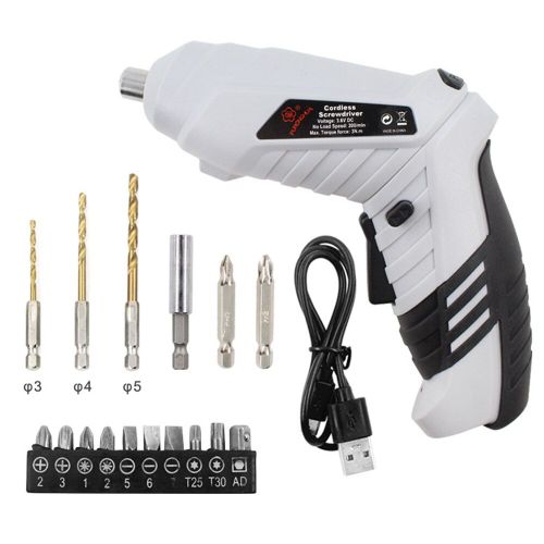 Mini Tournevis lectrique Rechargeable Sans Fil Usb 3.6v, Tournevis Automatique, Perceuse  Main Avec Lumire Led