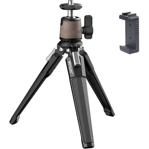 Mini trpied de Bureau, trpied avec Mini rotule panoramique Amovible  360 et Support de Fixation pour tlphone Portable pour Appareil Photo iPhone, projecteur, Lampe annulaire, maximale de 3 kg