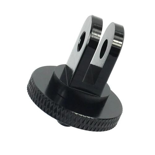 Mini trpied en alliage d'aluminium 1/4 pouces, support adaptateur pour GoPro fore12 10 9 8 5 noir Sjcam M10 Xiaomi Yi 4K Eken Go Pro accessoire-2PCS