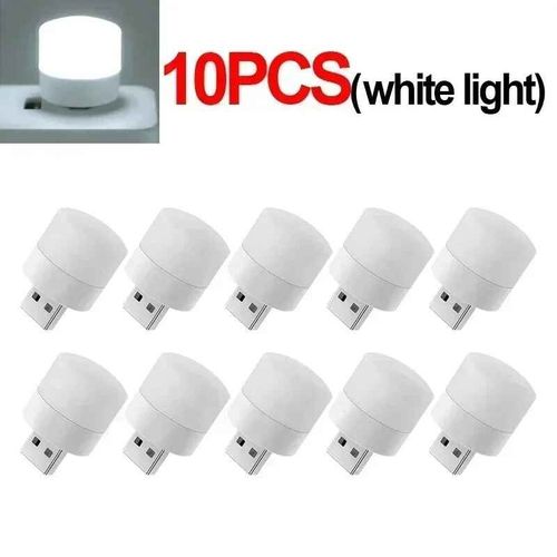 Mini Veilleuse Led Usb,Lampe Blanche Chaude,Protection Des Yeux,Lampe De Lecture De Livre,clairage De Chambre  Coucher,3 Pices,5 Pices,10 Pices,15 Pices - Type White10pcs