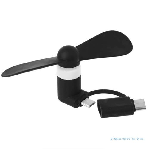 Mini ventilateur tlphone Portable type-c,Micro USB C,refroidisseur refroidissement Portable - Type Black