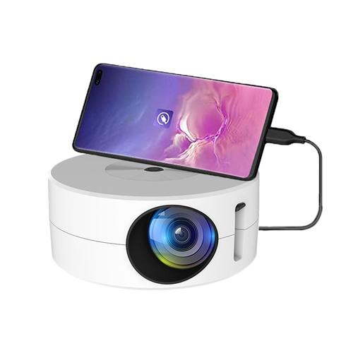 Mini Vidoprojecteur HD Portable 100' cran Co-Partage Facile Pour Jeux Et Films Blanc YONIS