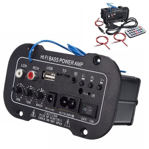 Mini voiture Bluetooth 220, 2.1 V, Hi Fi, puissance basse, amplificateur Radio Audio numrique, USB TF, tlcommande
