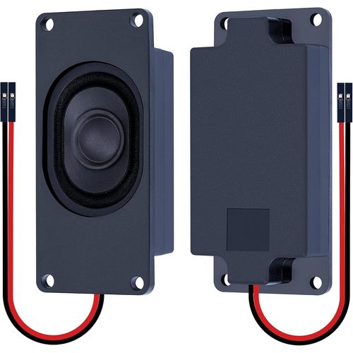 Miniature Loudspeaker 5 Watt 8 Ohm Passive Enclosed Audio Speaker Woofer Speaker Compatible with Arduino Board. 2.54mm Dupont Interface, for a Variety of Small DIY Electronic Projects.