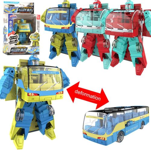 Miniature Mini Bus Vhicule Dformation Robot Transformer Modle Enfants Jouet Cadeau