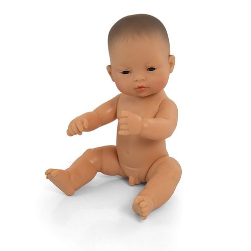 Miniland 12.63 Anatomically Correct Newborn Baby Doll, Asian Boy