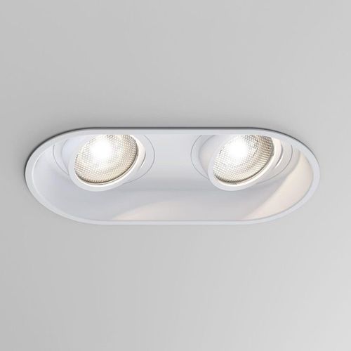 Minima Round Twin Adjustable Barre 2 Spots Orientable Encastre L19,2cm