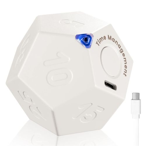 Minuterie Rotation DodCagone - Rechargeable Son Vibreur LumiRe Alarme Flip Timer 1 3 5 10 15 20 25 30 45 60 90 Compte  Rebours