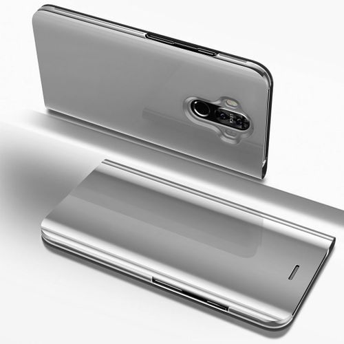 Miroir Coque Huawei Mate 10 Pro Flip Cover Portefeuille Pu Cuir Miroir Complet tui Support Mirror Clear View Miroir  Rabat Smart Case Cover Coque  Rabat Magntique Huawei Mate 10 Pro Argent