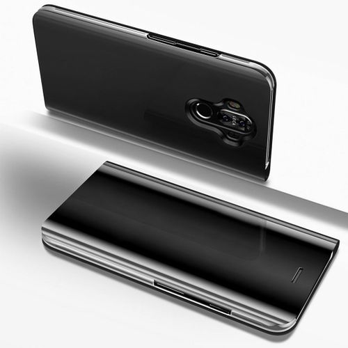 Miroir Coque Huawei Mate 10 Pro Flip Cover Portefeuille Pu Cuir Miroir Complet tui Support Mirror Clear View Miroir  Rabat Smart Case Cover Coque  Rabat Magntique Huawei Mate 10 Pro Noir
