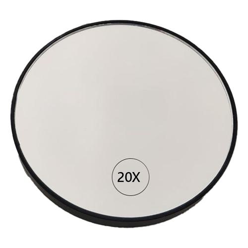 Miroir De Maquillage Grossissant 20x Portatif, Blanc, Avec Poigne