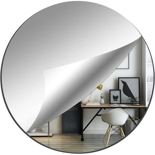 Miroir Rond 30cm Miroir Mural Grand Miroir Adhesif Mural Acrylique Miroir Rond Mural Flexible Miroir Mural Adhesif Miroir Autocollant Pour Salle De Bain, Chambre, Salon