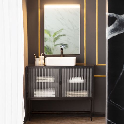 Miroir Salle De Bain Avec clairage Led Anti-Bue Jannada 85x60 Cm Slectionnable (Chaud-Neutre-Froid)