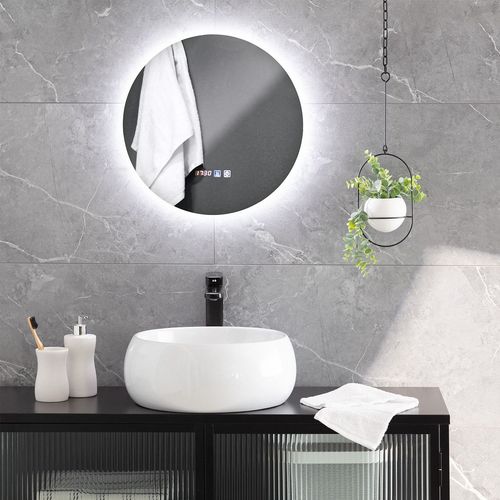 Miroir Salle De Bain Avec clairage Led Anti-Bue Volpe 45cm Slectionnable (Chaud-Neutre-Froid)