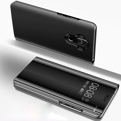 Miroir Standing Cas Pour Huawei Mate 10 Pro Translucide Vue Pc De Face Mtal Galvanoplastie Technologie Noir 360 Degrs Flip Etui Housse Cover De Protection Pour Huawei Mate 10 Pro