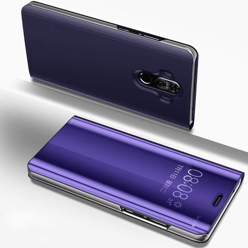 Miroir Standing Cas Pour Huawei Mate 10 Pro Translucide Vue Pc De Face Mtal Galvanoplastie Technologie Violet 360 Degrs Flip Etui Housse Cover De Protection Pour Huawei Mate 10 Pro