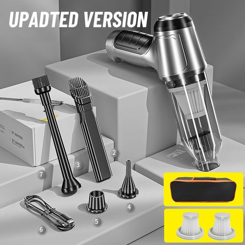 Mise  jour 2 hapa 1 sac - Aspirateur Sans Fil  Forte Aspiration, Mini Robot Portable Pour Voiture Et Appareils Mnagers, Nettoyage De Clavier De Bureau Aspirateur  Main Sans Fil Trs Puissant Accessoire Voiture Aspirateur Voiture
