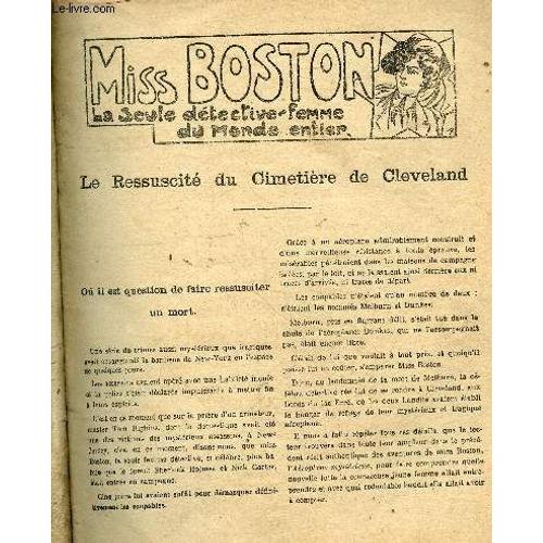 Miss Boston La Seule Detective Femme Du Monde Entier - N5 - Le Ressuscit Du Cimetire De Cleveland   de Collectif 