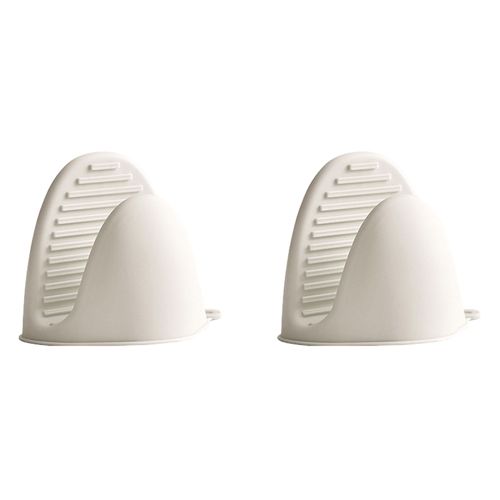 Mitaines de four en Silicone Anti-brlure, porte-casseroles rsistants  la chaleur, gants de cuisine multifonctions pour la cuisson, 2 pices-Beige