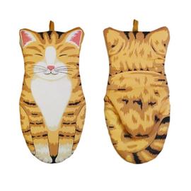 Mitaines De Four Longues En Coton Dessin Anime 3d Pattes De Chat Gants Isolants Resistants A La Chaleur Pour Micro Type 1pcs A Rakuten