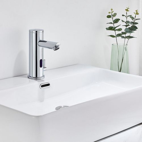 Mitigeur Lavabo Infrarouge Mains Libres Auralum Robinet Salle De Bain Moderne Ronde Mitigeur Lavabo Salle De Bain Froid & Chaud Disponible
