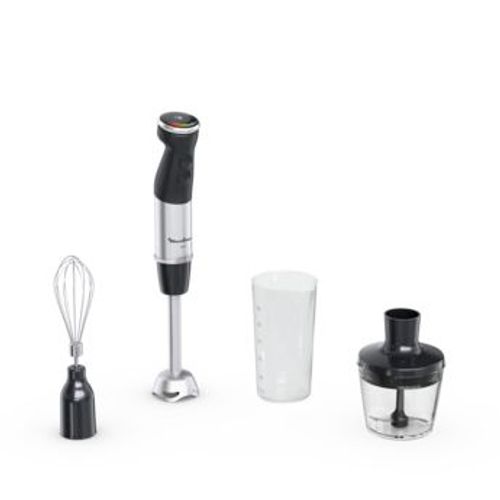 MIXEUR 1000W 4 LAMES 20VIT + TURBO MINI HACHOIR FOUET BOL DOSEUR NOIR MOULINEX - DD673810