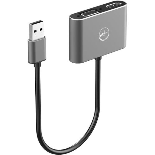 Ml312842  Adaptateur Usb 3.0 Vers Hdmi & Vga  Compatible Macos Et Windows  Adaptateur Vido[Video1906]