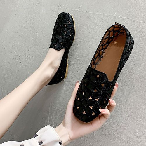 Mocassins  Enfiler Pour Femme,Chaussures Plates Pliables,Simples,Carres,Ajoures, La Mode,Dcontractes,Pour Ix - 41