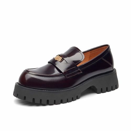 Mocassins  Plateforme En Cuir De Vache Vritable Pour Femme,Chaussures Plates  Bout Rond,Dcontractes Et paisses,Faites  La Main,26569