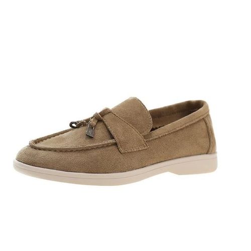 Mocassins  Plateforme En Daim Pour Femmes,Chaussures De Sport,Chaussures Plates,Coordonnantes,Dcontractes,Marche,Dames,Printemps,Automne,Nouvelle Tendance,2023 - 36