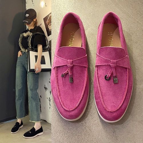 Mocassins  Plateforme En Daim Pour Femmes,Chaussures De Sport,Chaussures Plates,Coordonnantes,Dcontractes,Marche,Dames,Printemps,Automne,Nouvelle Tendance,2023 - 39
