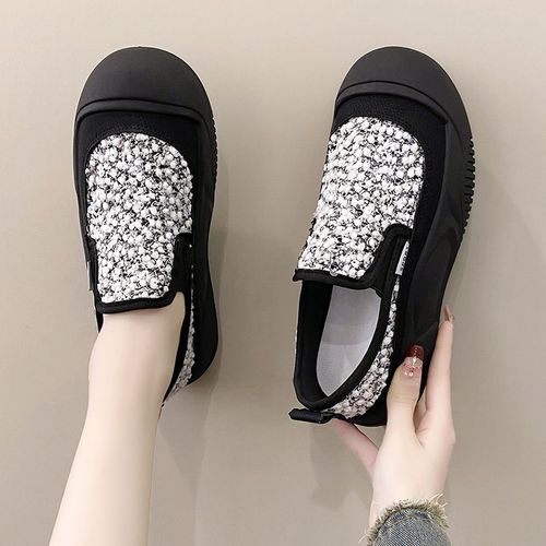 Mocassins  Plateforme Rtro Pour Femmes,Chaussures Spinales,Mocassins Dcontracts  Enfiler,Chaussures Plates,Printemps,2024 - 36