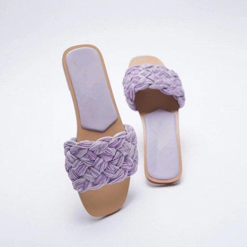 Mocassins  Rivets Bas Pour Femmes, Chaussures Plates En Caoutchouc, Tongs Dores, Sandales Avec NUd Papillon, Pantoufles Hawaennes D't 2021 Sc - 36