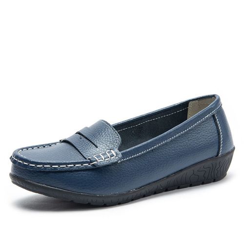 Mocassins  Semelle Souple En Cuir Vritable Pour Femmes,Chaussures  Enfiler Peu Profondes,Dcontractes,Pour Infirmires - 42