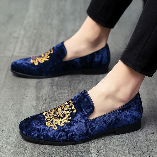 Mocassins Brods En Daim Pour Hommes,Chaussures En Cuir,Robe De Marie,Dcontract,Grande Taille,Pois Paresseux,2022 - 42