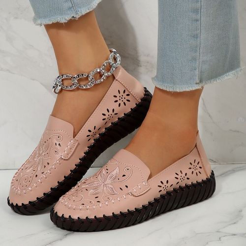 Mocassins College Respirants Pour Femmes,Chaussures  Plateforme Plate,Chaussures De Marche Peu Profondes,Rtro,Confort,Mode Estivale,2024 - 40