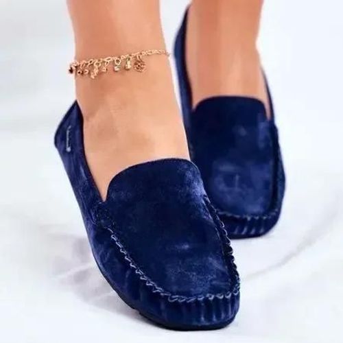 Mocassins Confortables En Daim Pour Femme,Chaussures Plates Lgres  Semelles Souples,Style,2024 - 35