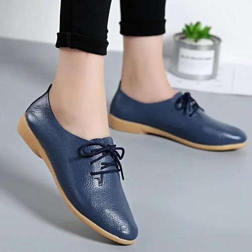 Mocassins D't En Cuir Vritable Pour Femmes,Chaussures Dcontractes,Souples Et Pointues,Pour Dames - 40