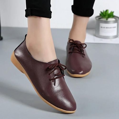 Mocassins D't En Cuir Vritable Pour Femmes,Chaussures Dcontractes,Souples Et Pointues,Pour Dames - 44