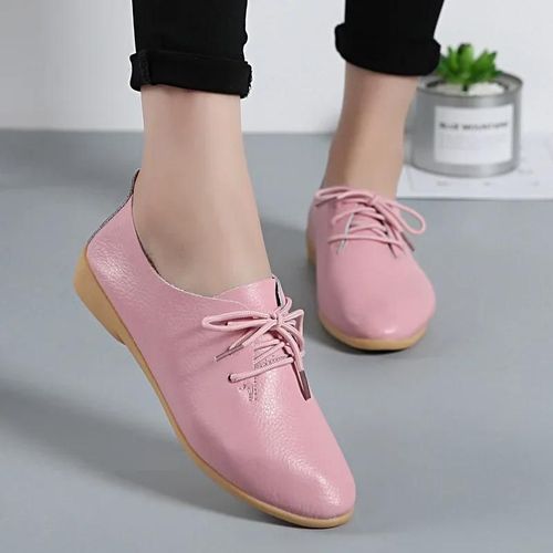 Mocassins D't En Cuir Vritable Pour Femmes,Chaussures Dcontractes,Souples Et Pointues,Pour Dames - 38