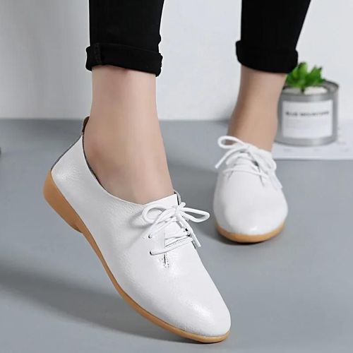 Mocassins D't En Cuir Vritable Pour Femmes,Chaussures Dcontractes,Souples Et Pointues,Pour Dames - 36