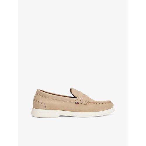 Mocassins Emblmatiques En Cuir Tommy Hilfiger Nubuck P Loafer/Beige - 40