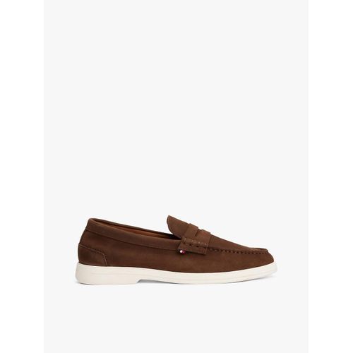 Mocassins Emblmatiques En Cuir Tommy Hilfiger Nubuck P Loafer/Legacy Brown - 46