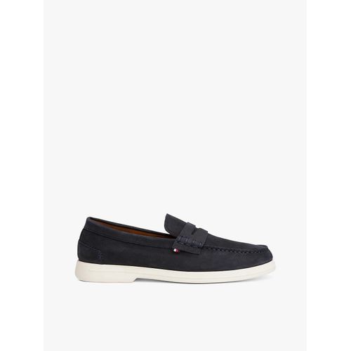 Mocassins Emblmatiques En Cuir Tommy Hilfiger Nubuck P Loafer/Navy Blue - 43