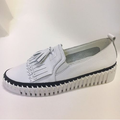 Mocassins En Crote De Cuir  Bout Rond Pour Femmes,Chaussures Plates Dcontractes  La Mode, Frange,De Hauteur Accrue