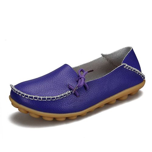 Mocassins En Cuir Group Pour Femme,Chaussures Plates, Enfiler,Avec Nministriels D Papillon,Grande Taille,Automne 2024 - 34